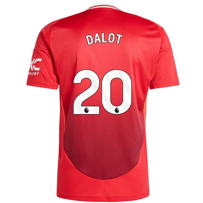 Danxen Niño Camiseta Diogo Dalot #20 Rojo Brillante 1ª Equipación 2024/25 La Camisa