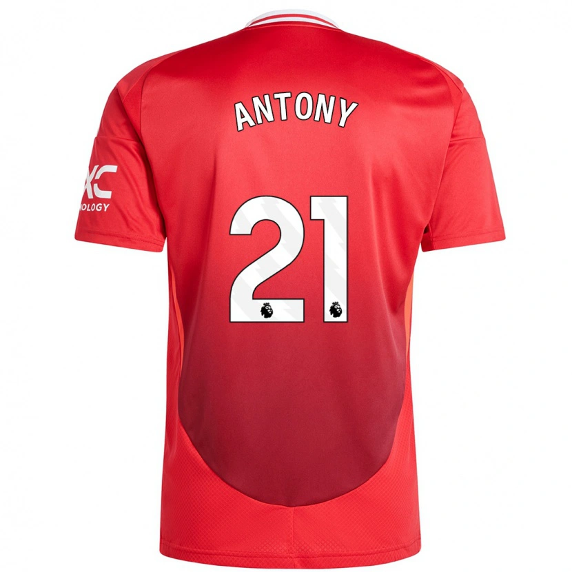 Danxen Niño Camiseta Antony #21 Rojo Brillante 1ª Equipación 2024/25 La Camisa