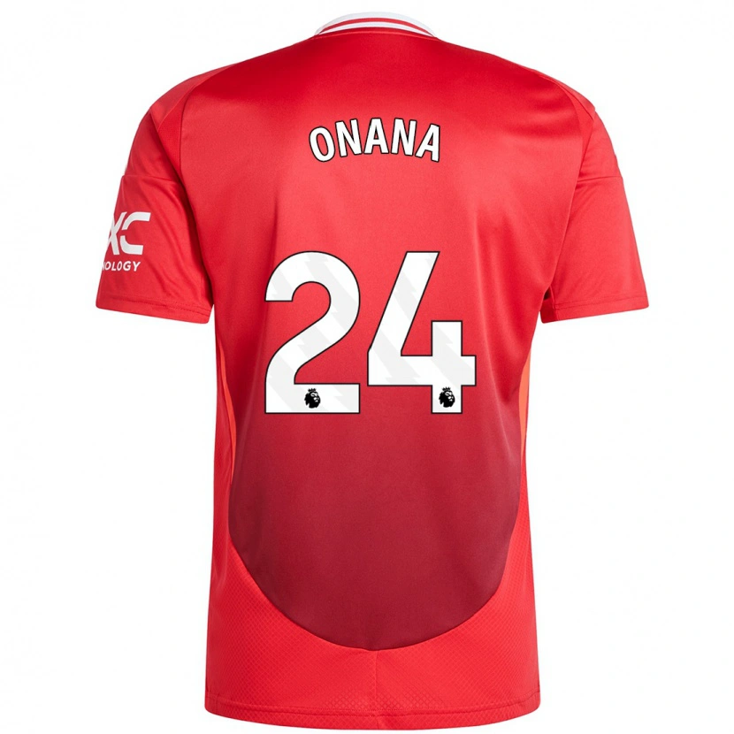 Danxen Niño Camiseta André Onana #24 Rojo Brillante 1ª Equipación 2024/25 La Camisa