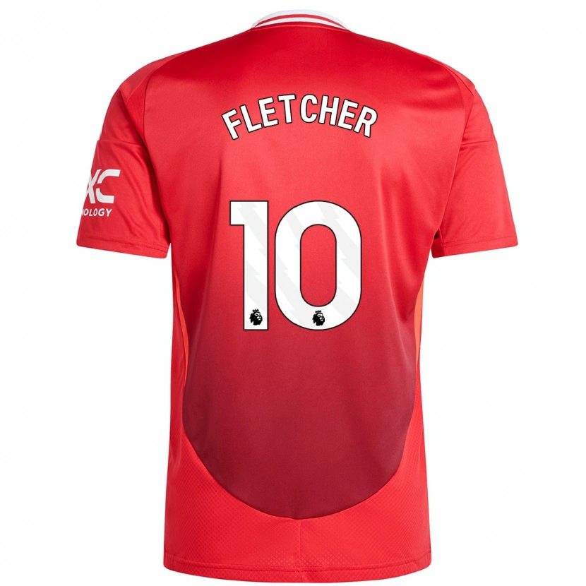 Danxen Niño Camiseta Jack Fletcher #10 Rojo Brillante 1ª Equipación 2024/25 La Camisa