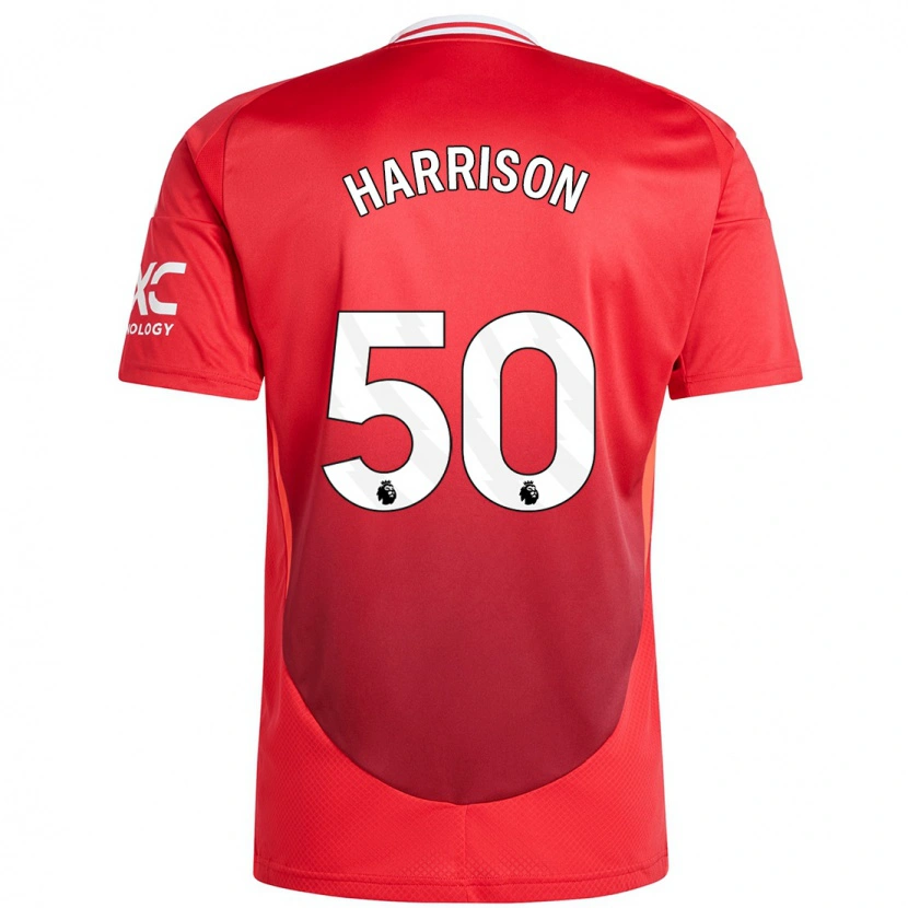 Danxen Niño Camiseta Elyh Harrison #50 Rojo Brillante 1ª Equipación 2024/25 La Camisa