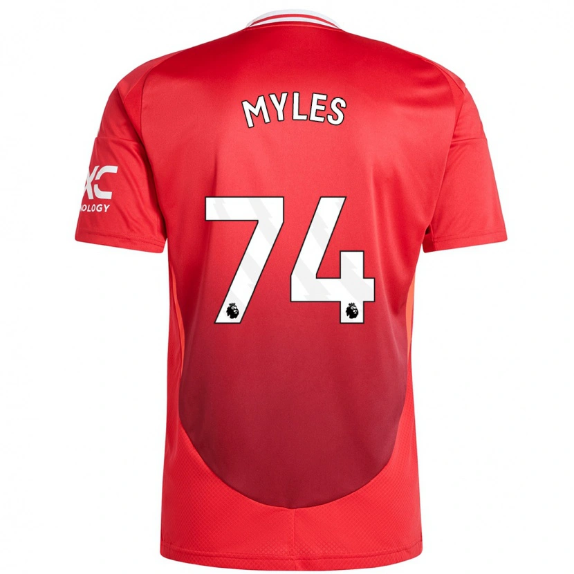 Danxen Niño Camiseta Tom Myles #74 Rojo Brillante 1ª Equipación 2024/25 La Camisa