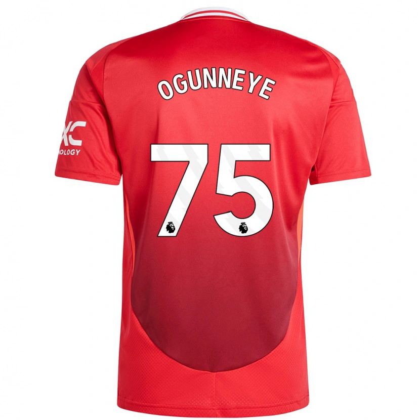 Danxen Niño Camiseta Habeeb Ogunneye #75 Rojo Brillante 1ª Equipación 2024/25 La Camisa