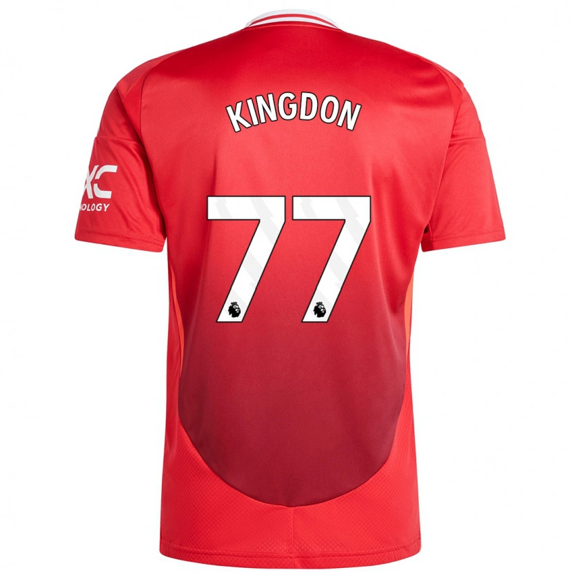 Danxen Niño Camiseta Jack Kingdon #77 Rojo Brillante 1ª Equipación 2024/25 La Camisa