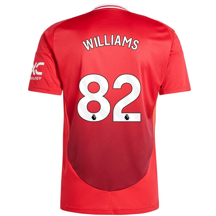 Danxen Niño Camiseta Ethan Williams #82 Rojo Brillante 1ª Equipación 2024/25 La Camisa