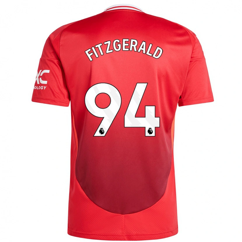 Danxen Niño Camiseta Jayce Fitzgerald #94 Rojo Brillante 1ª Equipación 2024/25 La Camisa