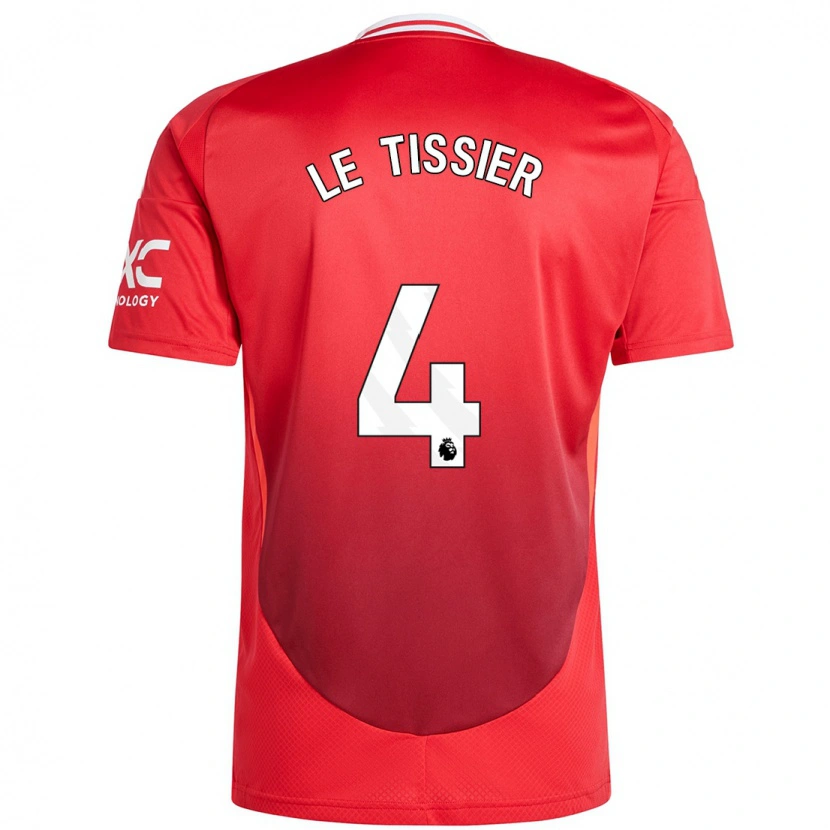 Danxen Niño Camiseta Maya Le Tissier #4 Rojo Brillante 1ª Equipación 2024/25 La Camisa