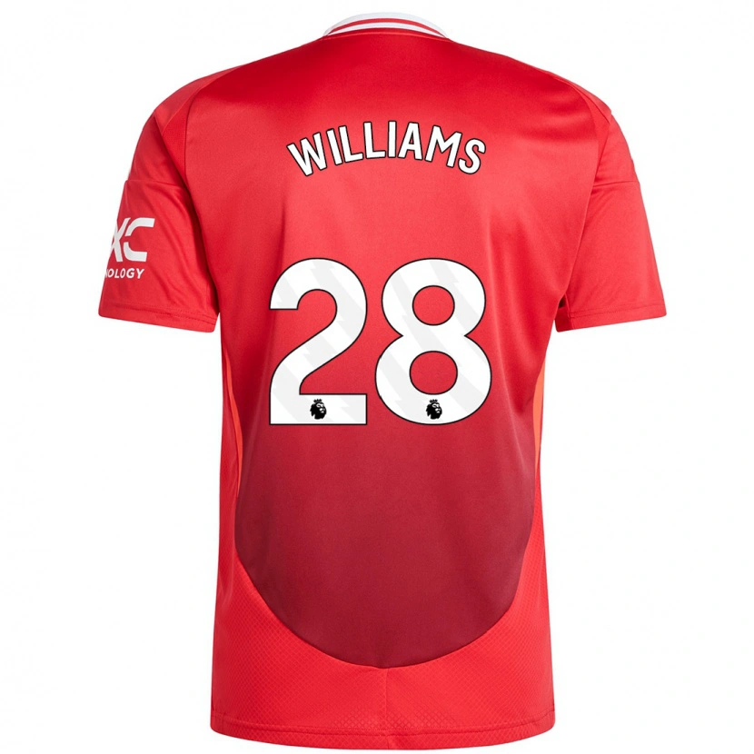 Danxen Niño Camiseta Rachel Williams #28 Rojo Brillante 1ª Equipación 2024/25 La Camisa