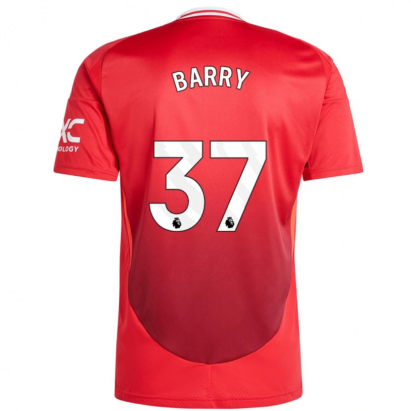 Danxen Niño Camiseta Keira Barry #37 Rojo Brillante 1ª Equipación 2024/25 La Camisa