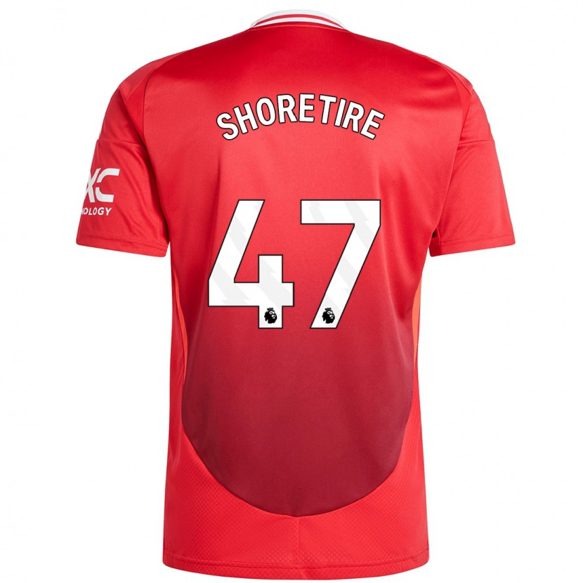 Danxen Niño Camiseta Shola Shoretire #47 Rojo Brillante 1ª Equipación 2024/25 La Camisa