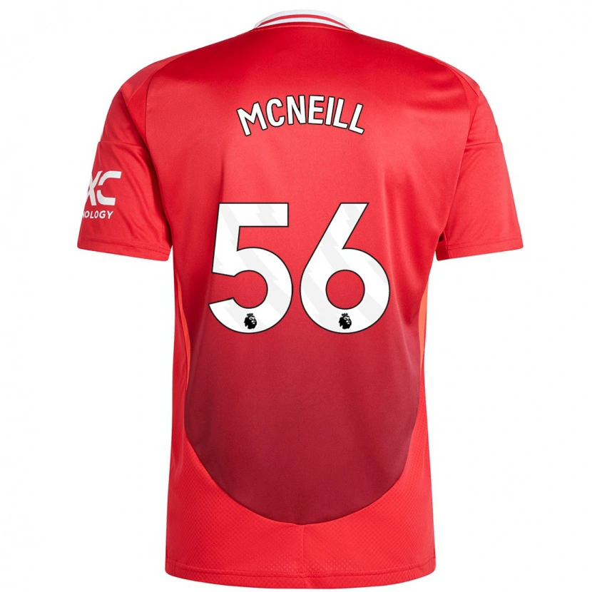 Danxen Niño Camiseta Charlie Mcneill #56 Rojo Brillante 1ª Equipación 2024/25 La Camisa