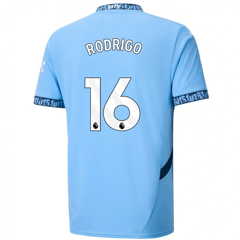 Danxen Niño Camiseta Rodri #16 Azul Marino 1ª Equipación 2024/25 La Camisa