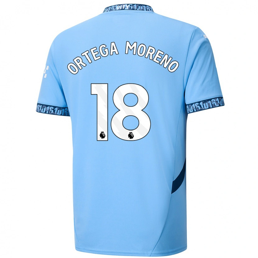 Danxen Niño Camiseta Stefan Ortega #18 Azul Marino 1ª Equipación 2024/25 La Camisa