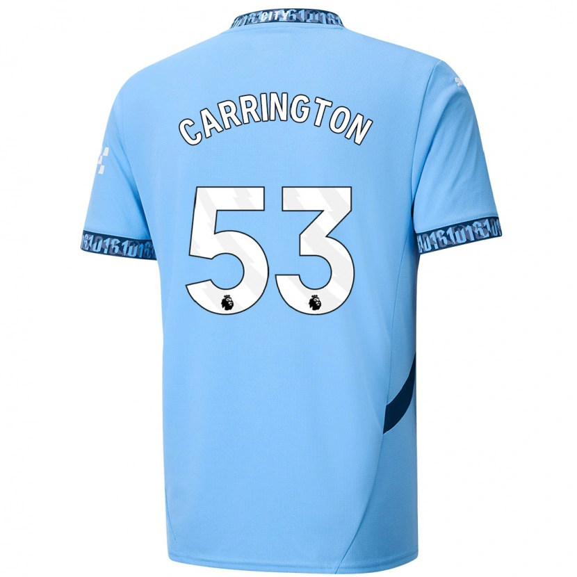 Danxen Niño Camiseta Ezra Carrington #53 Azul Marino 1ª Equipación 2024/25 La Camisa