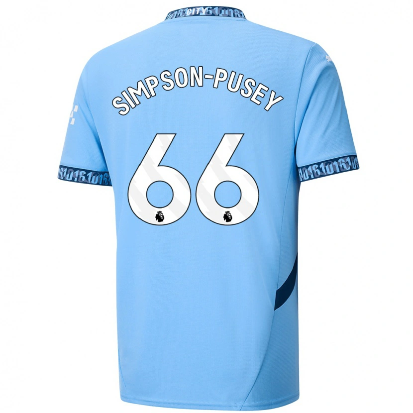 Danxen Niño Camiseta Jahmai Simpson-Pusey #66 Azul Marino 1ª Equipación 2024/25 La Camisa