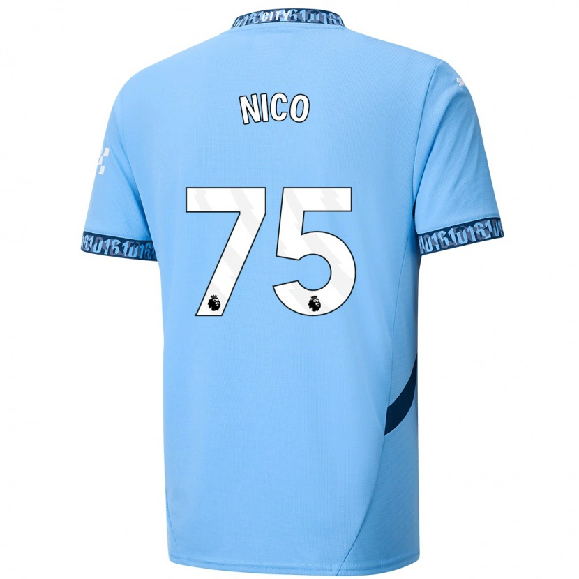 Danxen Niño Camiseta Nico O'reilly #75 Azul Marino 1ª Equipación 2024/25 La Camisa