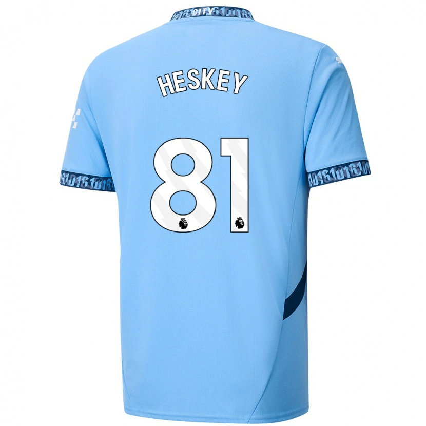 Danxen Niño Camiseta Jaden Heskey #81 Azul Marino 1ª Equipación 2024/25 La Camisa