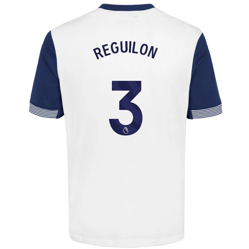 Danxen Niño Camiseta Sergio Reguilón #3 Blanco Azul 1ª Equipación 2024/25 La Camisa