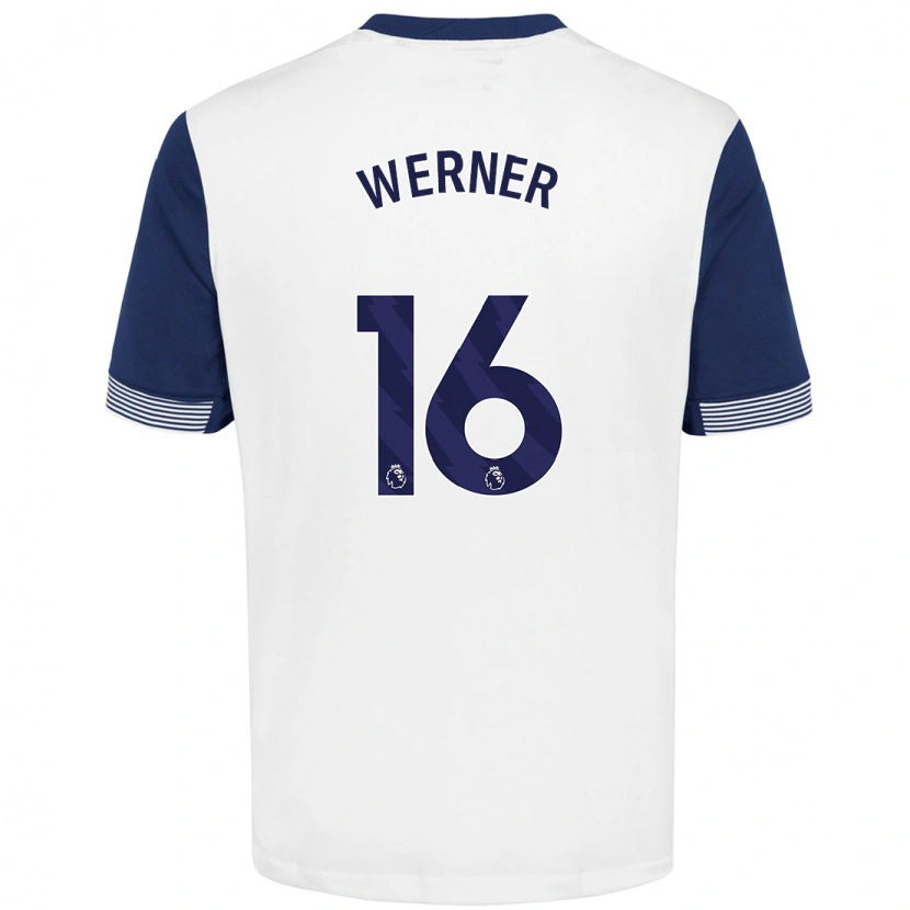 Danxen Niño Camiseta Timo Werner #16 Blanco Azul 1ª Equipación 2024/25 La Camisa