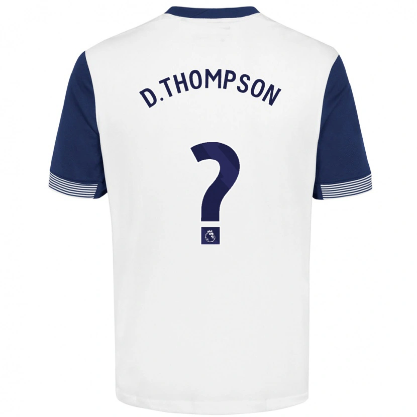 Danxen Niño Camiseta Dylan Thompson #0 Blanco Azul 1ª Equipación 2024/25 La Camisa