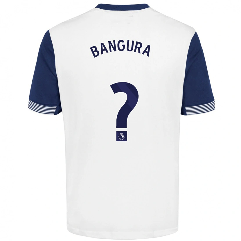 Danxen Niño Camiseta Samal Bangura #0 Blanco Azul 1ª Equipación 2024/25 La Camisa