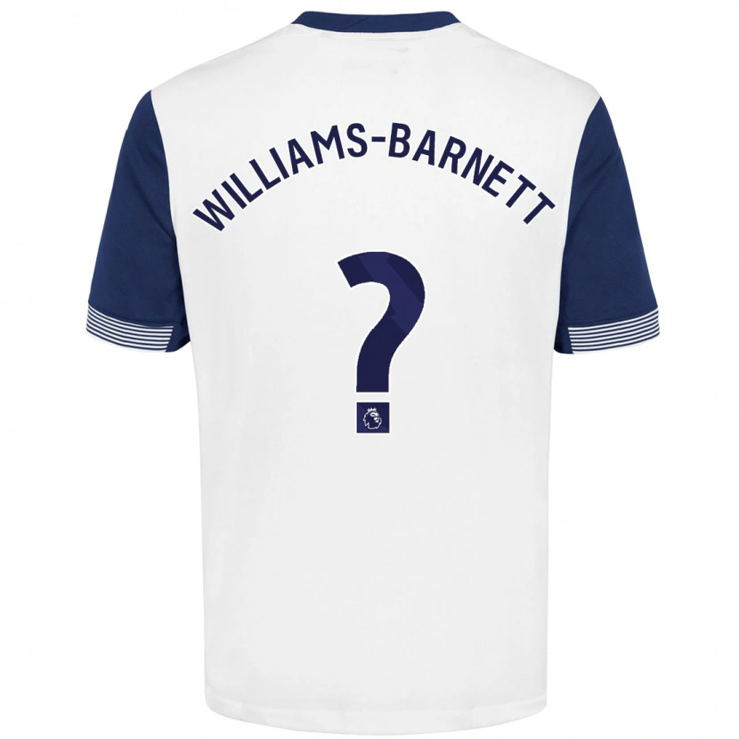 Danxen Niño Camiseta Lucá Williams-Barnett #0 Blanco Azul 1ª Equipación 2024/25 La Camisa