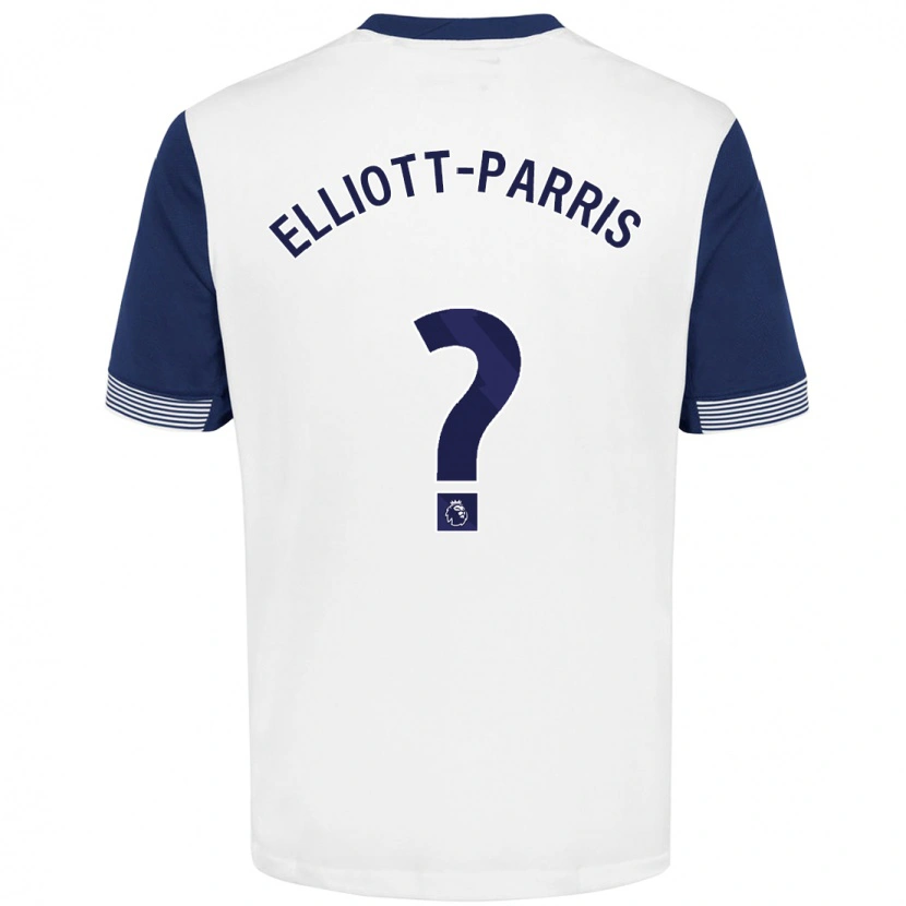 Danxen Niño Camiseta Reiss Elliott-Parris #0 Blanco Azul 1ª Equipación 2024/25 La Camisa