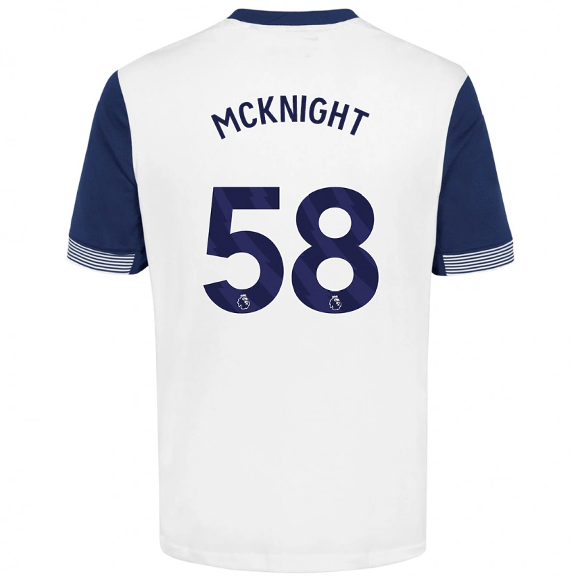 Danxen Niño Camiseta Maxwell Mcknight #58 Blanco Azul 1ª Equipación 2024/25 La Camisa