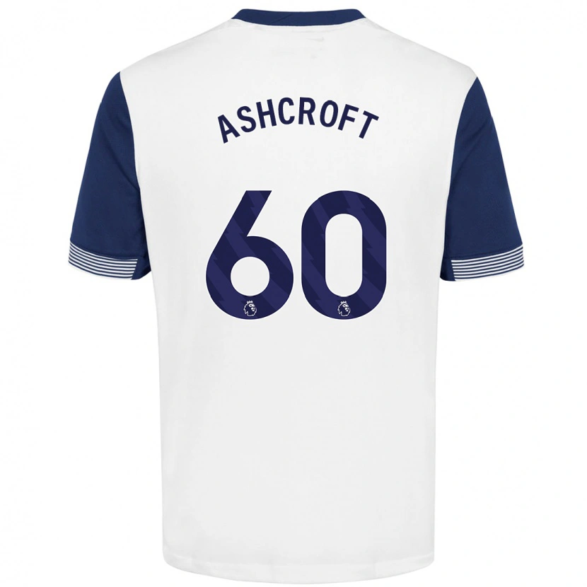 Danxen Niño Camiseta Tyrell Ashcroft #60 Blanco Azul 1ª Equipación 2024/25 La Camisa