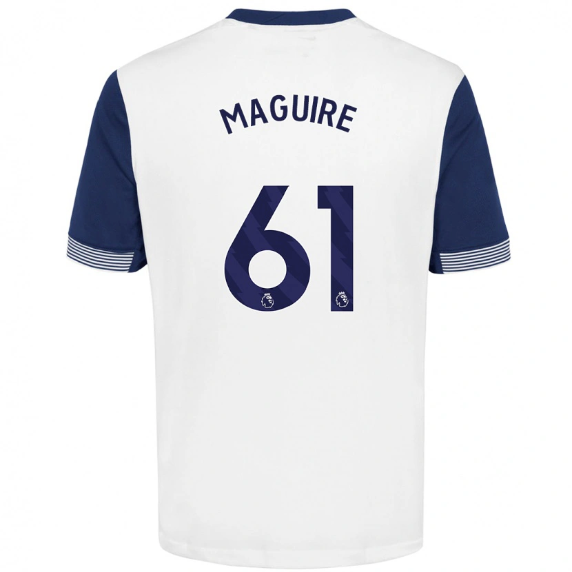 Danxen Niño Camiseta Aaron Maguire #61 Blanco Azul 1ª Equipación 2024/25 La Camisa