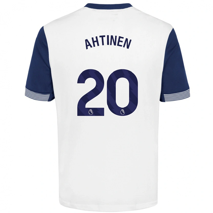 Danxen Niño Camiseta Olga Ahtinen #20 Blanco Azul 1ª Equipación 2024/25 La Camisa