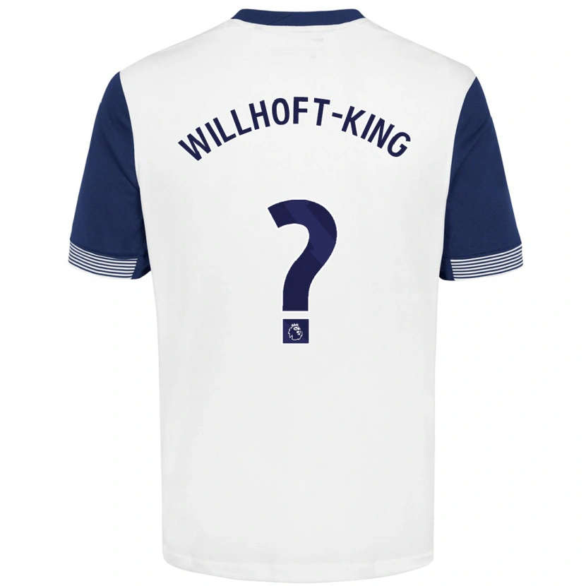 Danxen Niño Camiseta Han Willhoft-King #0 Blanco Azul 1ª Equipación 2024/25 La Camisa