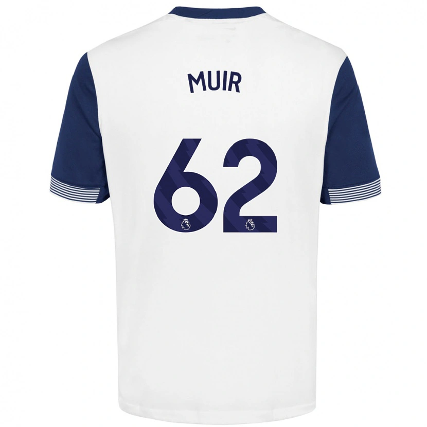 Danxen Niño Camiseta Marqes Muir #62 Blanco Azul 1ª Equipación 2024/25 La Camisa