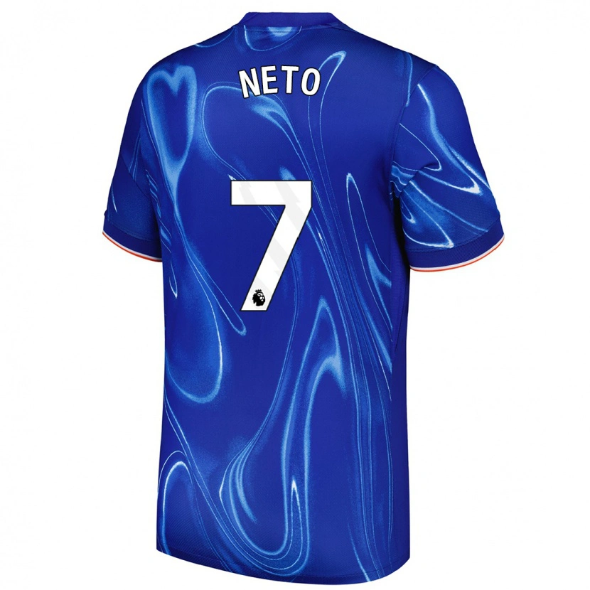 Danxen Niño Camiseta Pedro Neto #7 Azul Blanco 1ª Equipación 2024/25 La Camisa