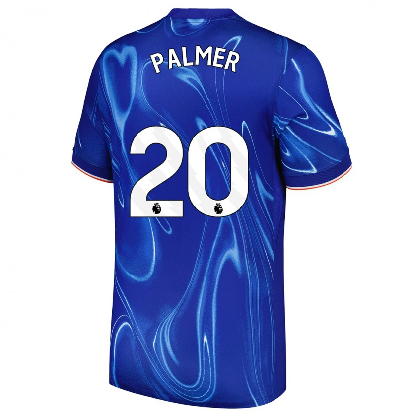 Danxen Niño Camiseta Cole Palmer #20 Azul Blanco 1ª Equipación 2024/25 La Camisa