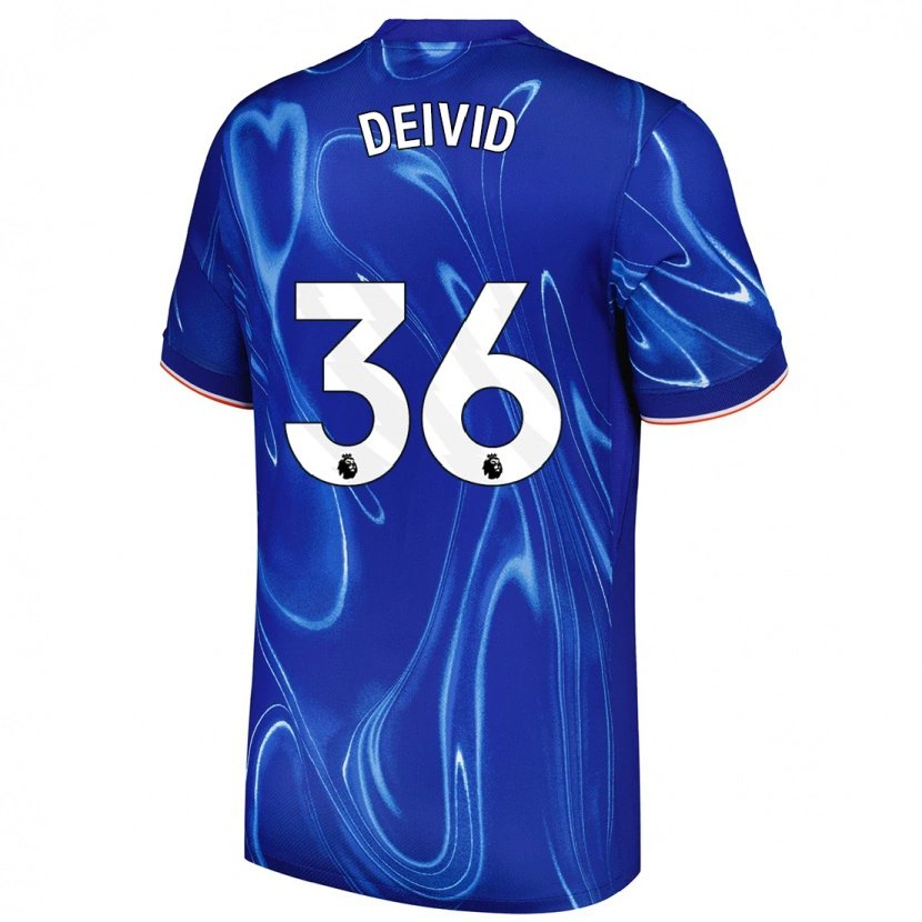 Danxen Niño Camiseta Deivid Washington #36 Azul Blanco 1ª Equipación 2024/25 La Camisa