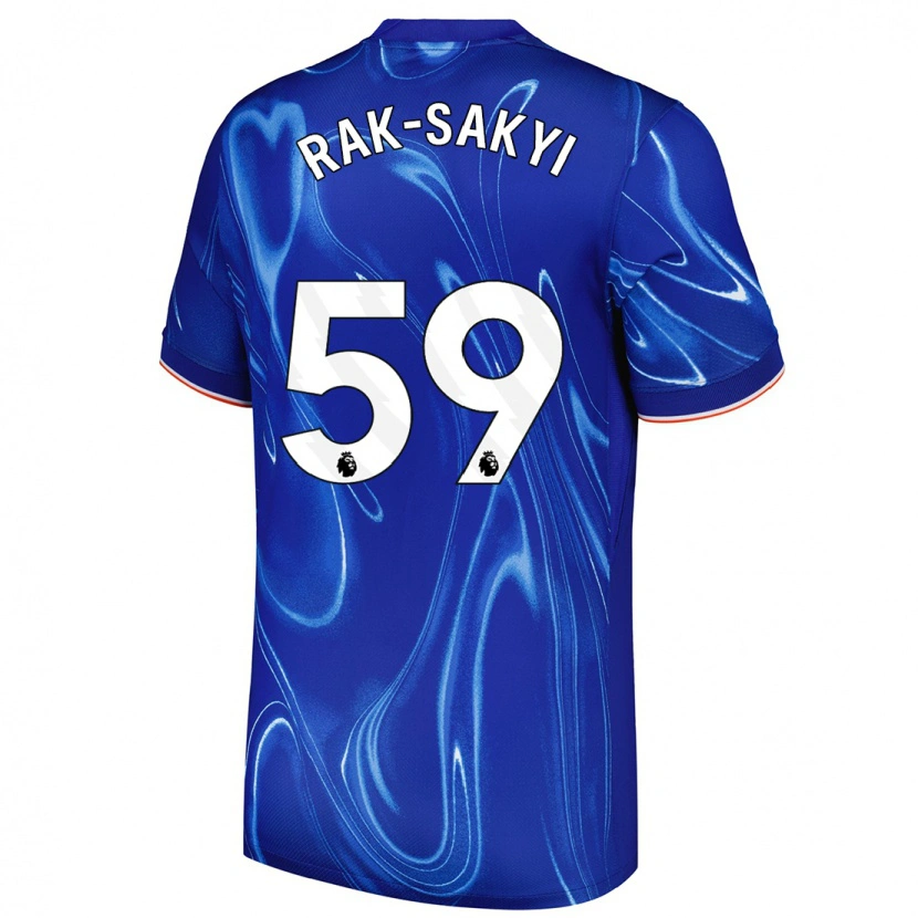 Danxen Niño Camiseta Sam Rak-Sakyi #59 Azul Blanco 1ª Equipación 2024/25 La Camisa