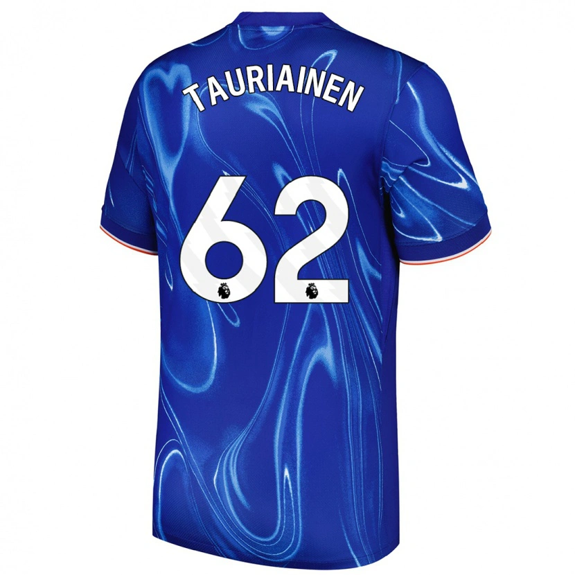 Danxen Niño Camiseta Jimi Tauriainen #62 Azul Blanco 1ª Equipación 2024/25 La Camisa