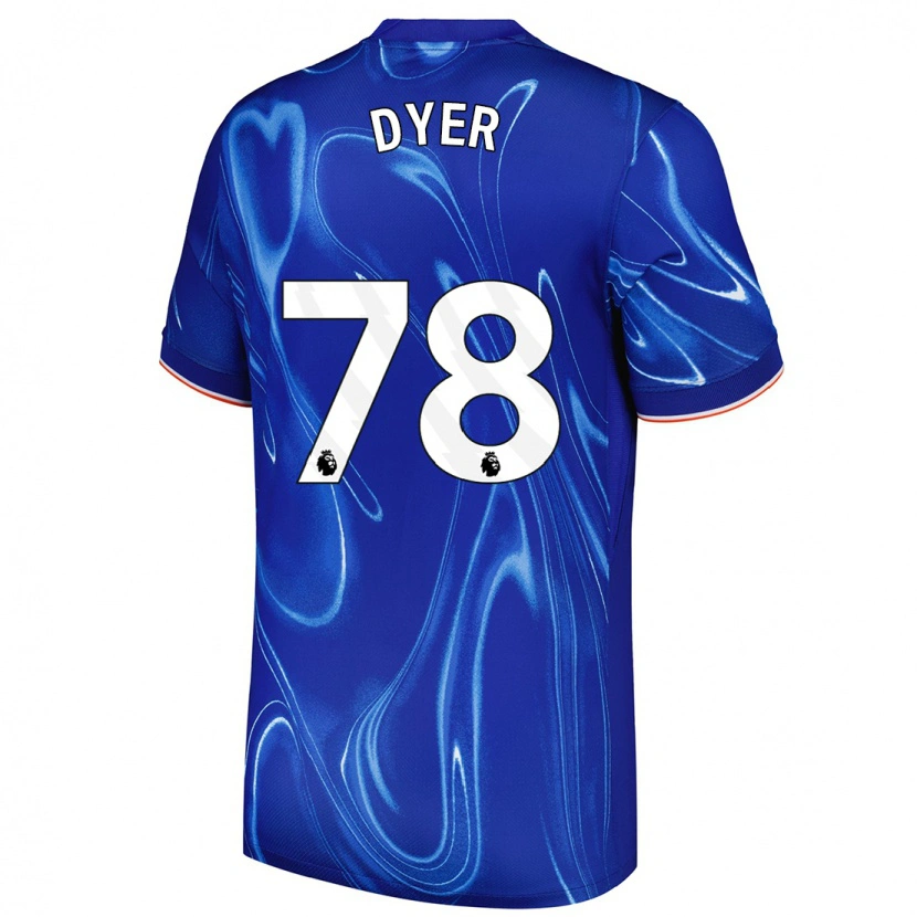 Danxen Niño Camiseta Kiano Dyer #78 Azul Blanco 1ª Equipación 2024/25 La Camisa