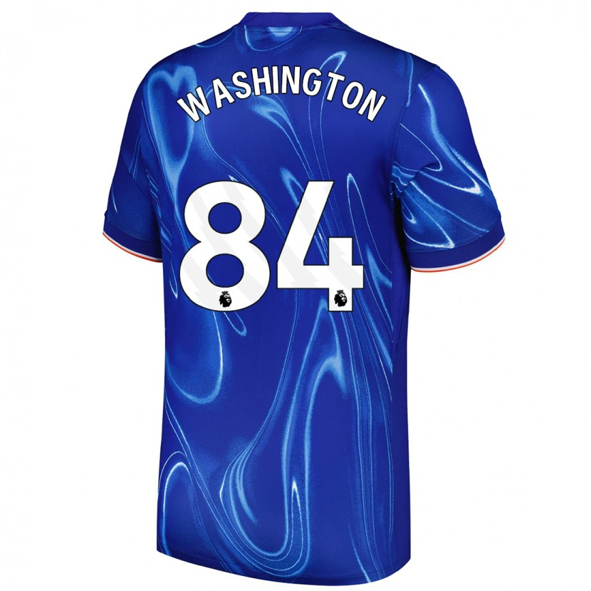 Danxen Niño Camiseta Marcell Washington #84 Azul Blanco 1ª Equipación 2024/25 La Camisa