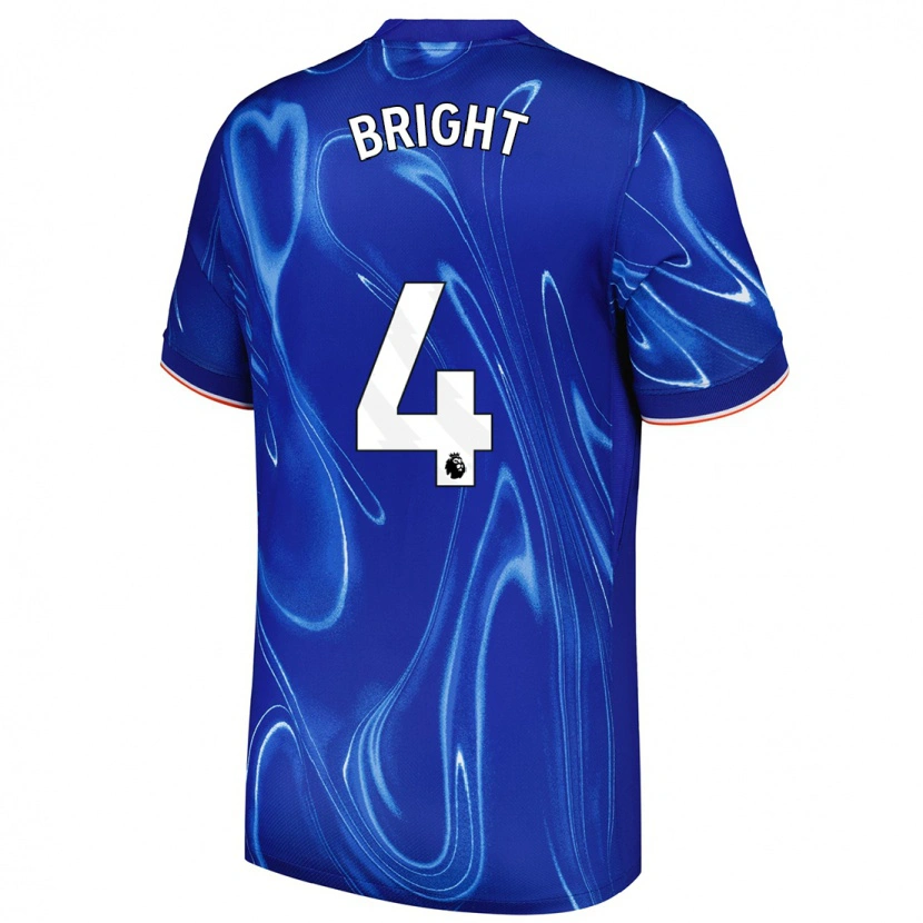 Danxen Niño Camiseta Millie Bright #4 Azul Blanco 1ª Equipación 2024/25 La Camisa