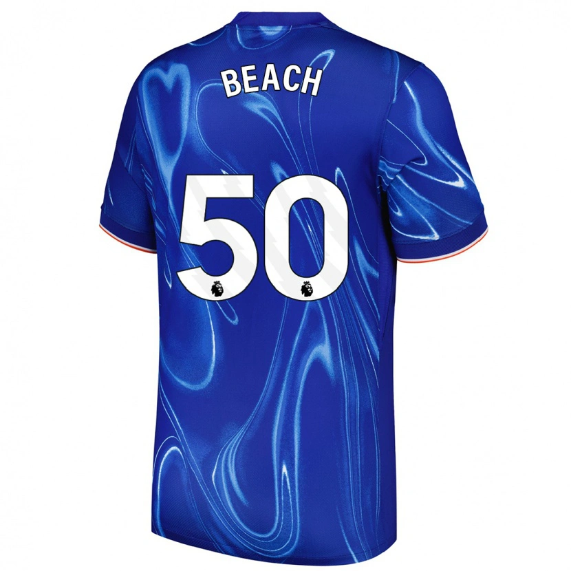 Danxen Niño Camiseta Eddie Beach #50 Azul Blanco 1ª Equipación 2024/25 La Camisa