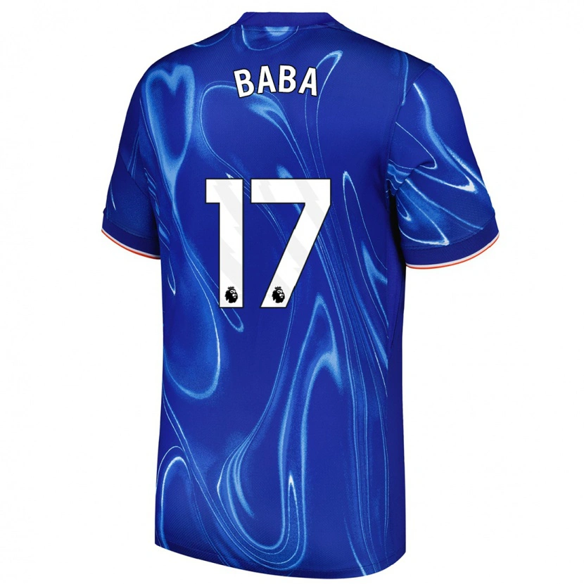 Danxen Niño Camiseta Abdul-Rahman Baba #17 Azul Blanco 1ª Equipación 2024/25 La Camisa