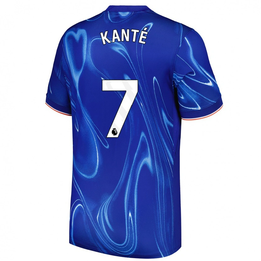 Danxen Niño Camiseta N'golo Kante #7 Azul Blanco 1ª Equipación 2024/25 La Camisa