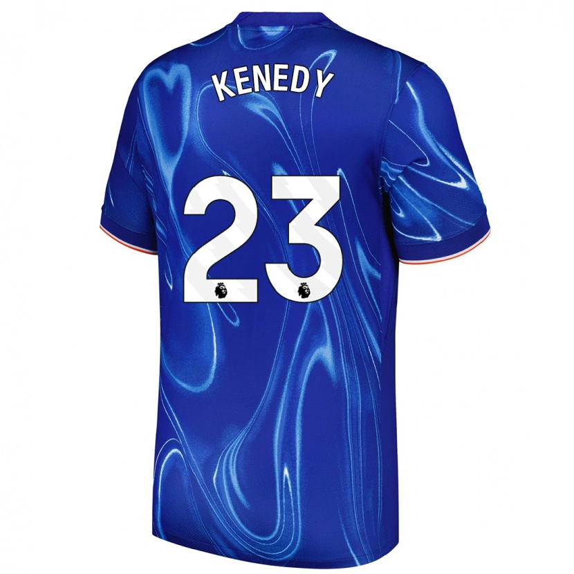 Danxen Niño Camiseta Robert Kenedy #23 Azul Blanco 1ª Equipación 2024/25 La Camisa