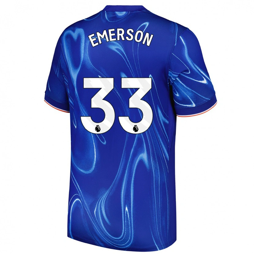 Danxen Niño Camiseta Emerson #33 Azul Blanco 1ª Equipación 2024/25 La Camisa