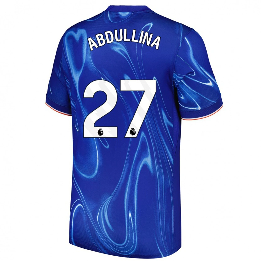 Danxen Niño Camiseta Alsu Abdullina #27 Azul Blanco 1ª Equipación 2024/25 La Camisa