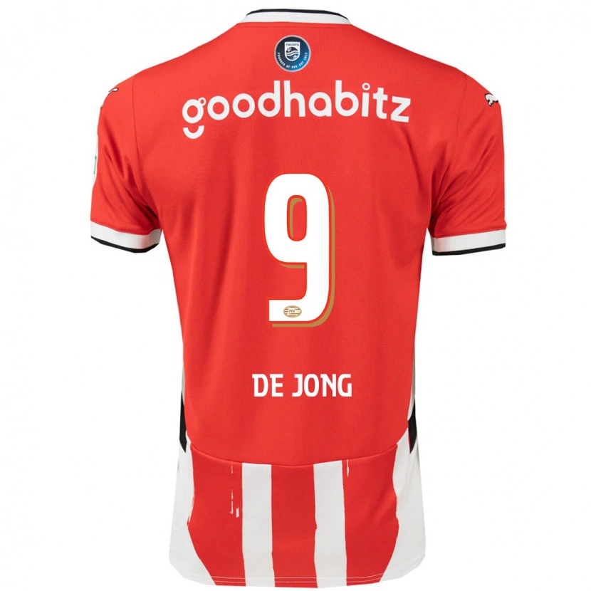 Danxen Niño Camiseta Luuk De Jong #9 Rojo Blanco 1ª Equipación 2024/25 La Camisa