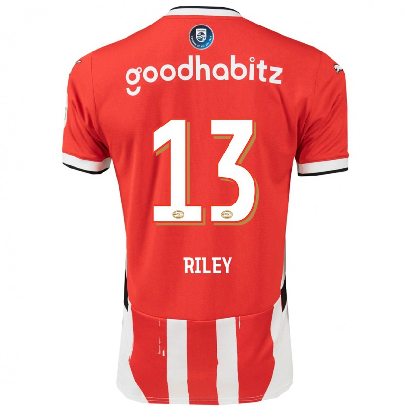 Danxen Niño Camiseta Indiah-Paige Riley #13 Rojo Blanco 1ª Equipación 2024/25 La Camisa