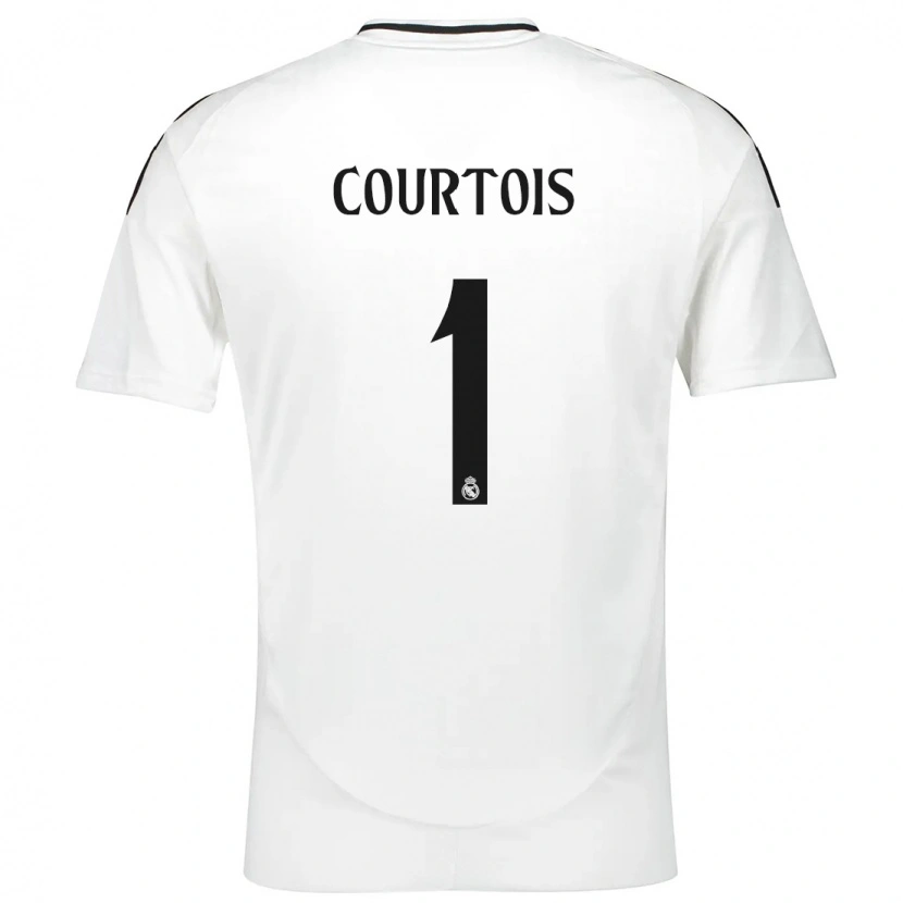 Danxen Niño Camiseta Thibaut Courtois #1 Blanco 1ª Equipación 2024/25 La Camisa